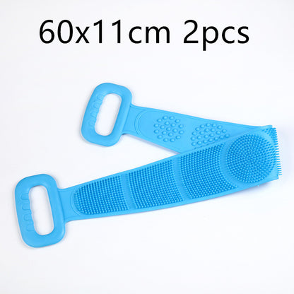 Double-sided silicone rubbing towel for men and women Beauty Gym From House Blue2pcs 60x11cm