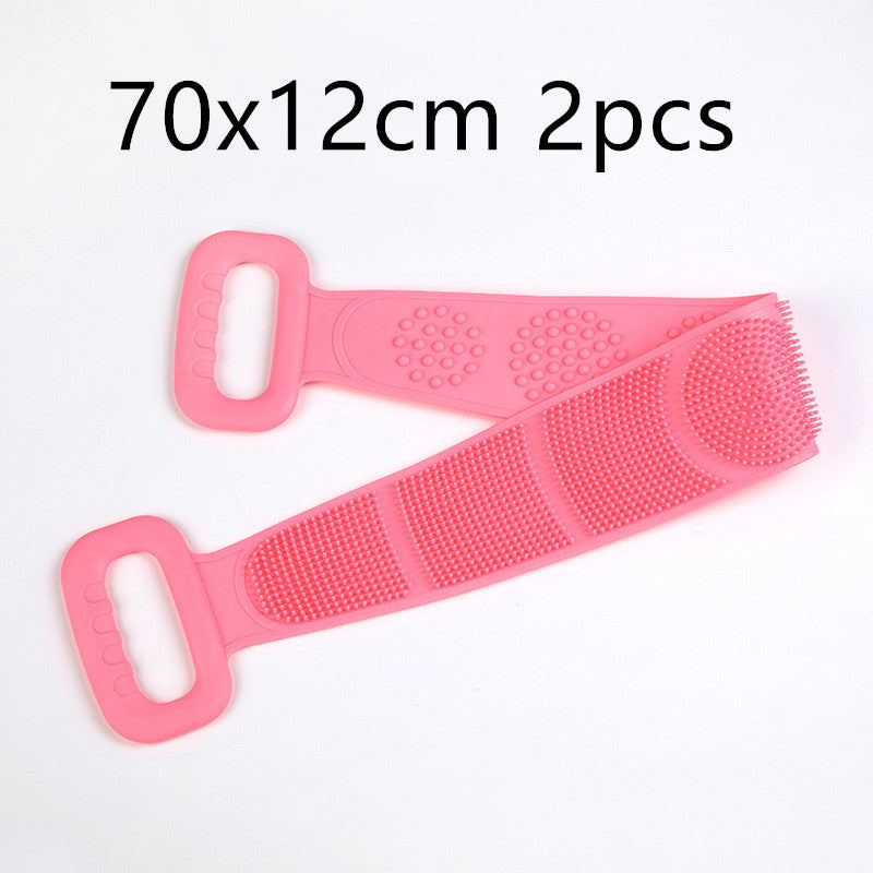 Double-sided silicone rubbing towel for men and women Beauty Gym From House Pink2pcs 70x12cm