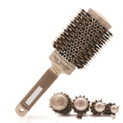 Hair Comb Brush Nano Hairbrush Ceramic Ion Round Barrel Comb Beauty dealsniper-net