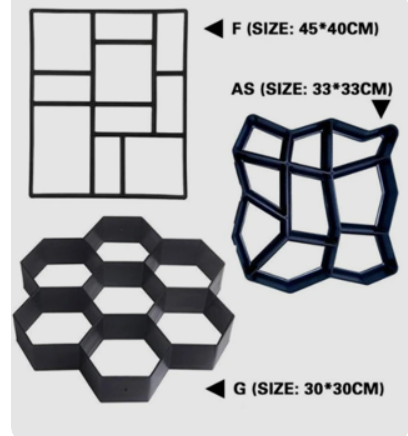 Ultralight diy garden paving mould hexagonal fancy mould Garden dealsniper-net 3pc set