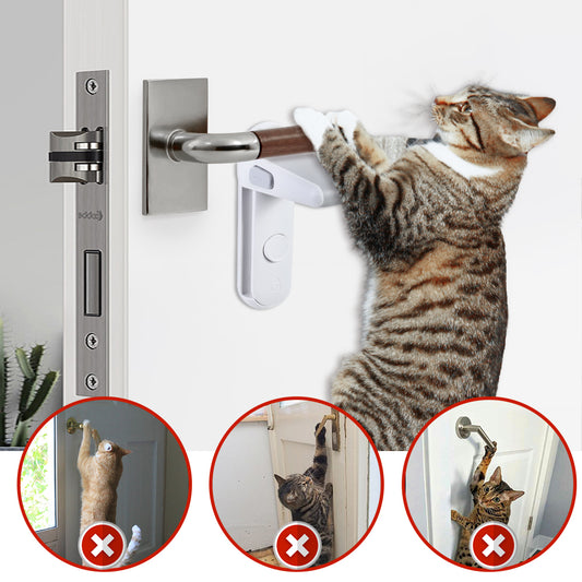Children's Door Lever Lock Opening Artifact Anti-cat House Gym From House