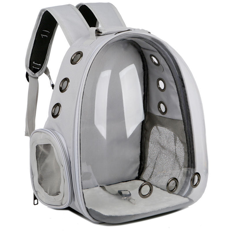 Cat And Dog Space Bag With A Large Backpack On The Chest Pets dealsniper-net Grey