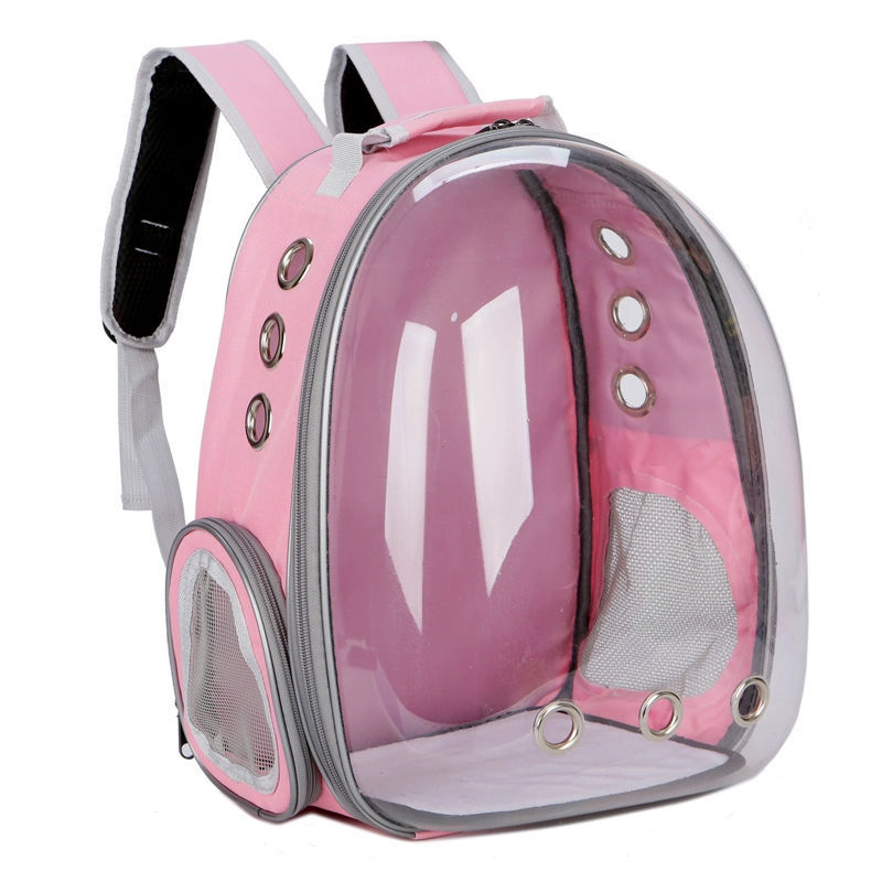 Cat And Dog Space Bag With A Large Backpack On The Chest Pets dealsniper-net Pink