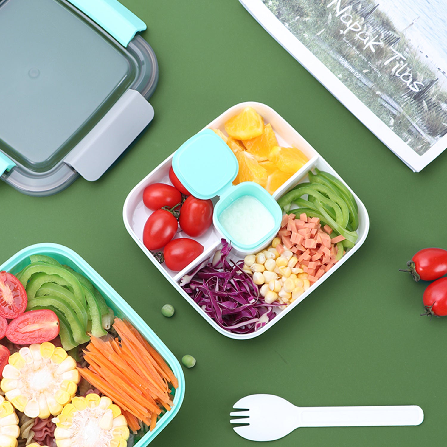 Small New Plastic Lunch Box Microwave Available Kitchen Gym From House