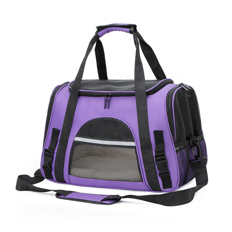 Dog Carrier Bags Portable Pet Cat Dog Backpack Pets dealsniper-net Purple