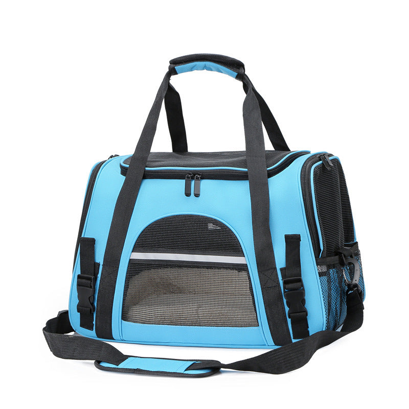 Dog Carrier Bags Portable Pet Cat Dog Backpack Pets dealsniper-net Blue