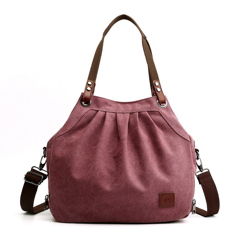 New Fashion Canvass Bag Women Bag Versatile Shoulder Bag Women dealsniper-net Purple