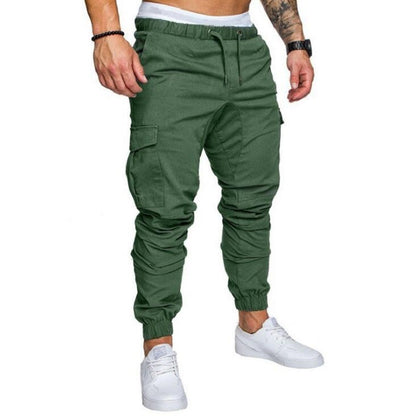 Men's Woven Fabric Casual Pants Drawstring Pants Men dealsniper-net Army Green 2XL