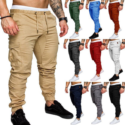 Men's Woven Fabric Casual Pants Drawstring Pants Men dealsniper-net