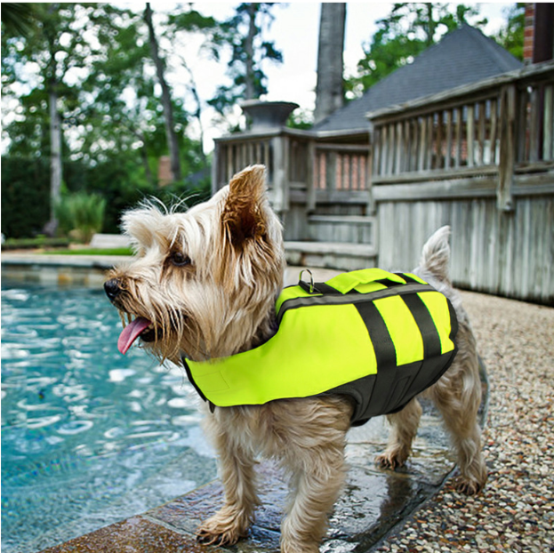 Inflatable Diving Fabric Pet Life Preserver Safety Dog Swimming Pool Vest Pets dealsniper-net