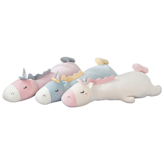 Lying Down Unicorn Doll Long Sleeping Pillow Kids dealsniper-net