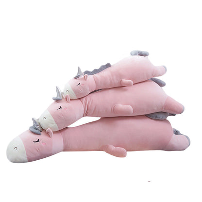 Lying Down Unicorn Doll Long Sleeping Pillow Kids dealsniper-net Pink 120cm