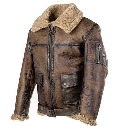 Fur personality jacket male Men dealsniper-net Brown2S 2XL