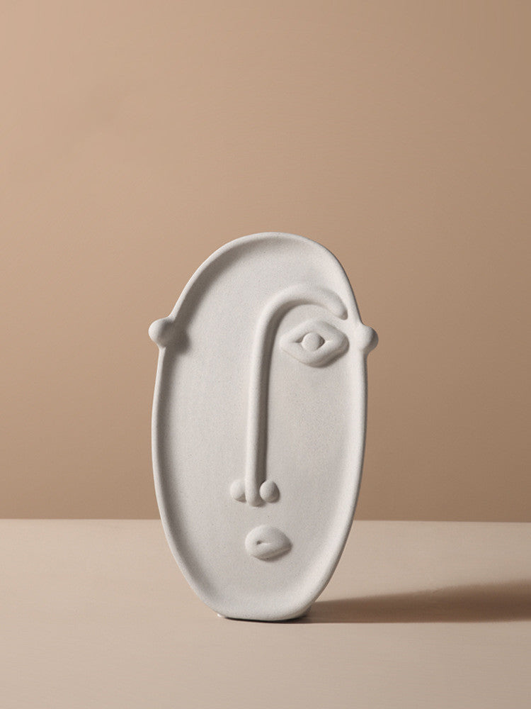 Nordic Creative Ceramic Vase Simple Face Decoration Home Decor DealSniper.net A