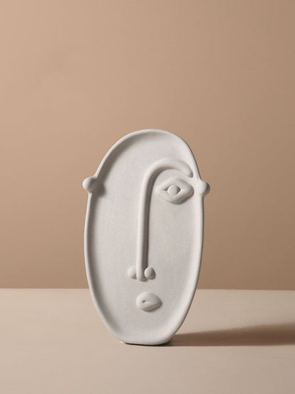 Nordic Creative Ceramic Vase Simple Face Decoration Home Decor DealSniper.net A