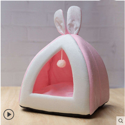 Cat House Cat House Villa Cat Bed Small Dog Kennel Pets DealSniper.net Pink L