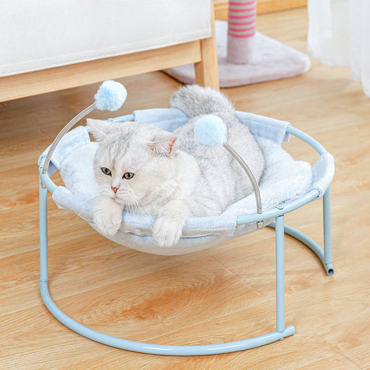 Cat Bed House Pet Kitten Hammock Mattress Pets DealSniper.net Blue