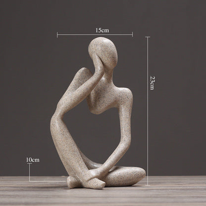 Creative Abstract Character Jane Ou Thinker Ornaments Home Decor DealSniper.net A