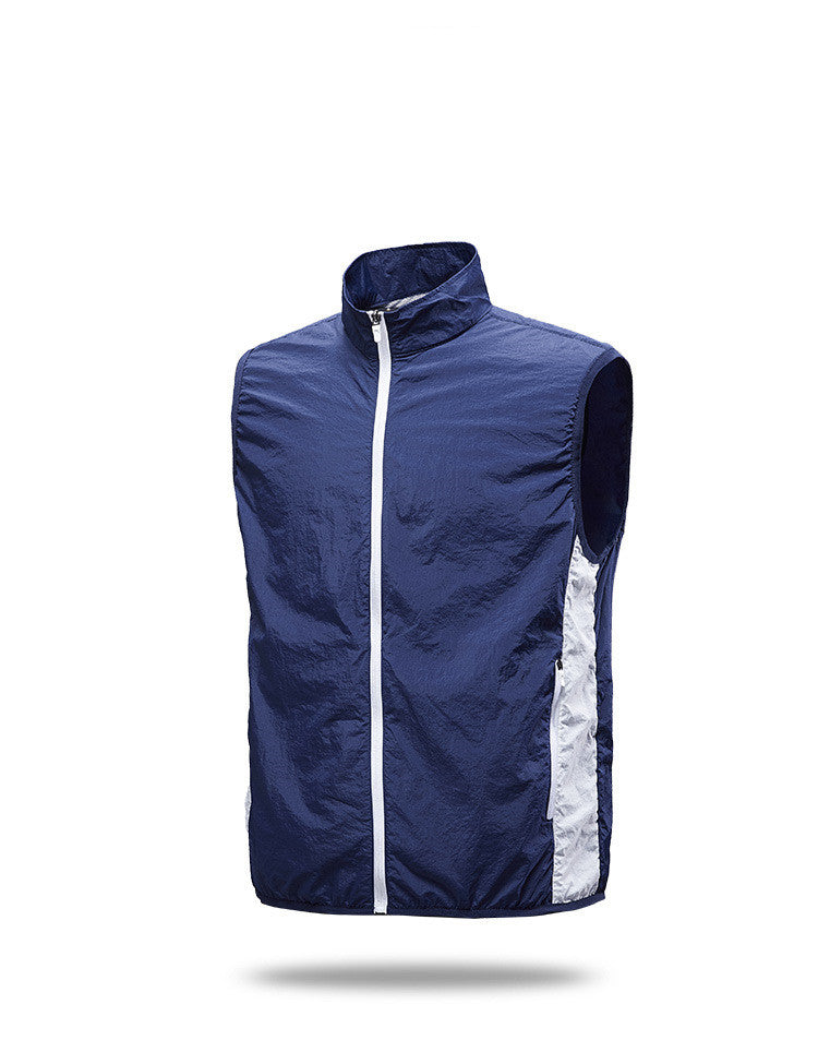 Summer Cooling Air Conditioning Clothing With Fan Clothing USB Charging Men dealsniper-net Blue 2XL