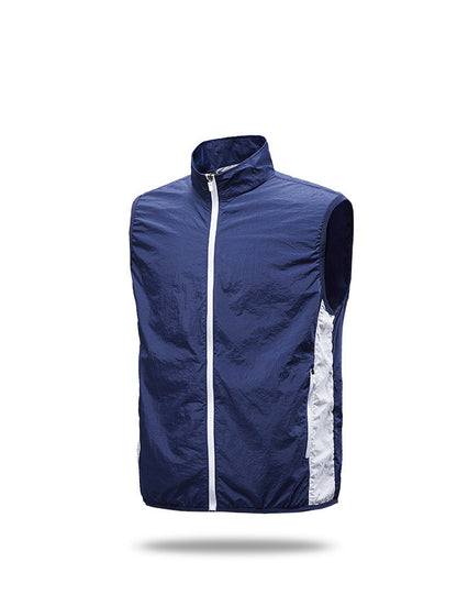 Summer Cooling Air Conditioning Clothing With Fan Clothing USB Charging Men dealsniper-net Blue 2XL