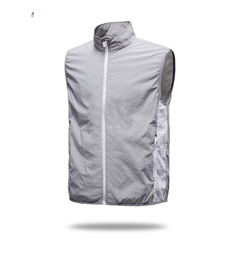 Summer Cooling Air Conditioning Clothing With Fan Clothing USB Charging Men dealsniper-net Grey 2XL