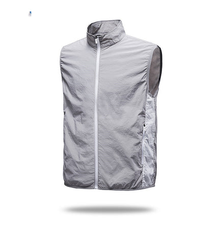 Summer Cooling Air Conditioning Clothing With Fan Clothing USB Charging Men dealsniper-net Grey 2XL