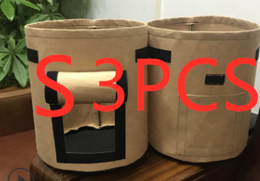 Breathable Potato Tomato Vegetable Plant Growth Bag Garden dealsniper-net Camel brown3PCS Small