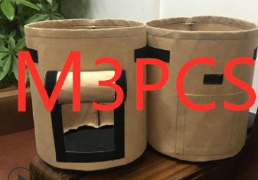 Breathable Potato Tomato Vegetable Plant Growth Bag Garden dealsniper-net Camel brown3PCS Medium