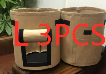 Breathable Potato Tomato Vegetable Plant Growth Bag Garden dealsniper-net Camel brown3PCS Large