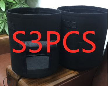 Breathable Potato Tomato Vegetable Plant Growth Bag Garden dealsniper-net Black3PCS Small