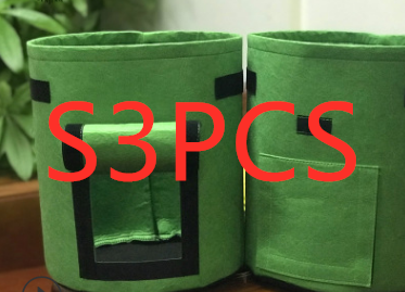 Breathable Potato Tomato Vegetable Plant Growth Bag Garden dealsniper-net Green3PCS Small