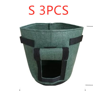 Breathable Potato Tomato Vegetable Plant Growth Bag Garden dealsniper-net Light gray3PCS Small