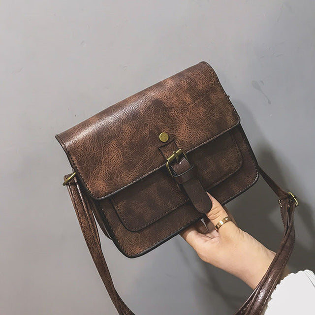 New Vintage Casual Small Women Flap Fashion Crossbody Messenger Bag Women dealsniper-net Brown