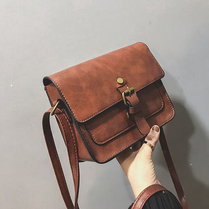 New Vintage Casual Small Women Flap Fashion Crossbody Messenger Bag Women dealsniper-net Light Brown