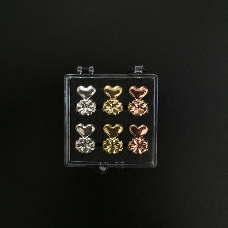 Stud Earrings Aid Heart Ear Stud Earrings Buckle Levelers Jewelry dealsniper-net Set