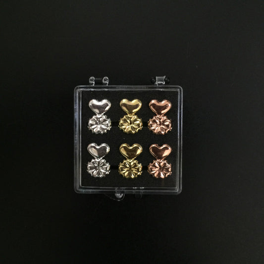 Stud Earrings Aid Heart Ear Stud Earrings Buckle Levelers Jewelry dealsniper-net Set