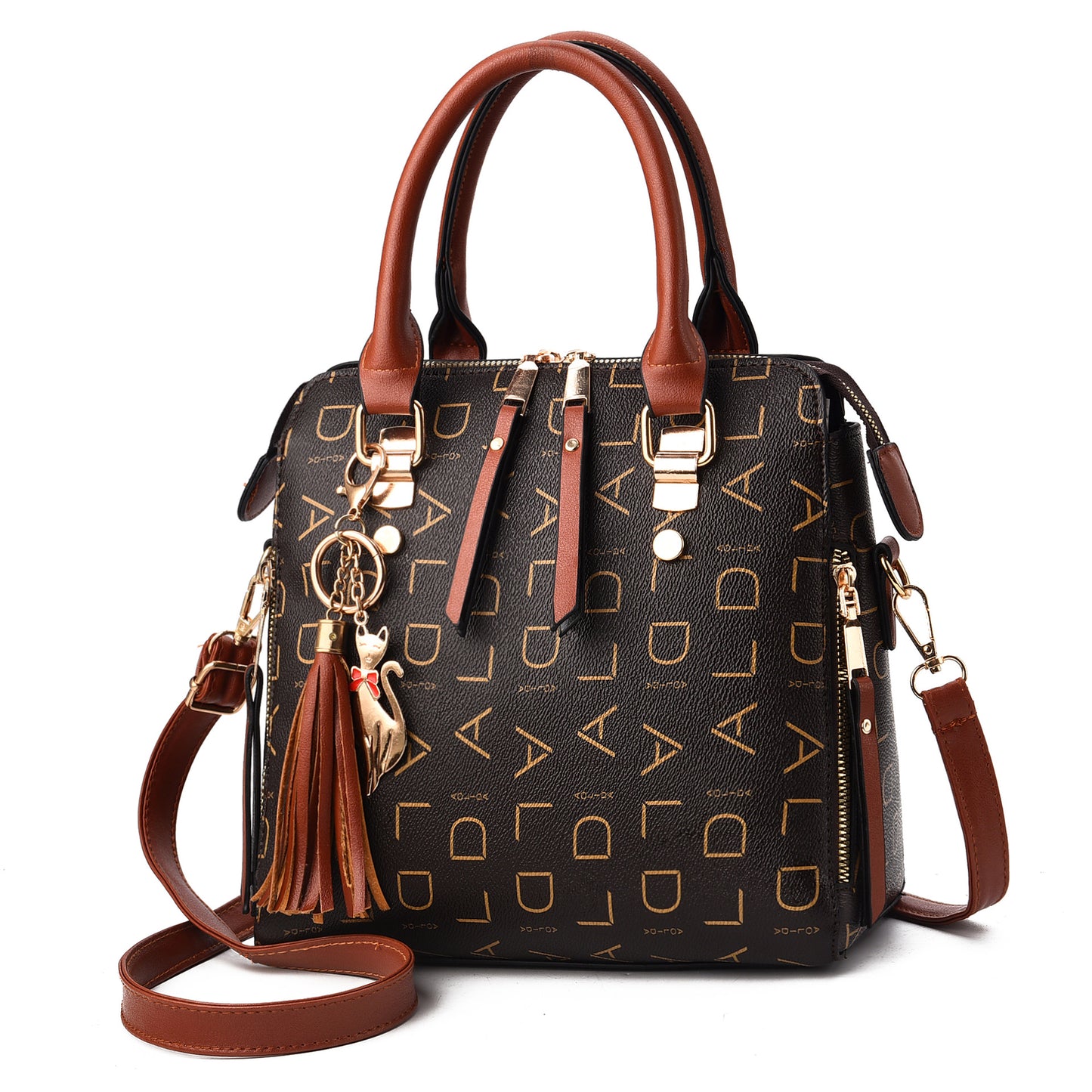 Women\'s Bag New Women\'s Bag Leisure Shoulder Bag Large Capacity PU Leather Handbag Cross Bag Women DealSniper.net Yellow