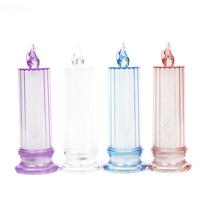 LED Electronic Candle Light Christmas Decorations Holidays Gym From House Line With base 4PCS