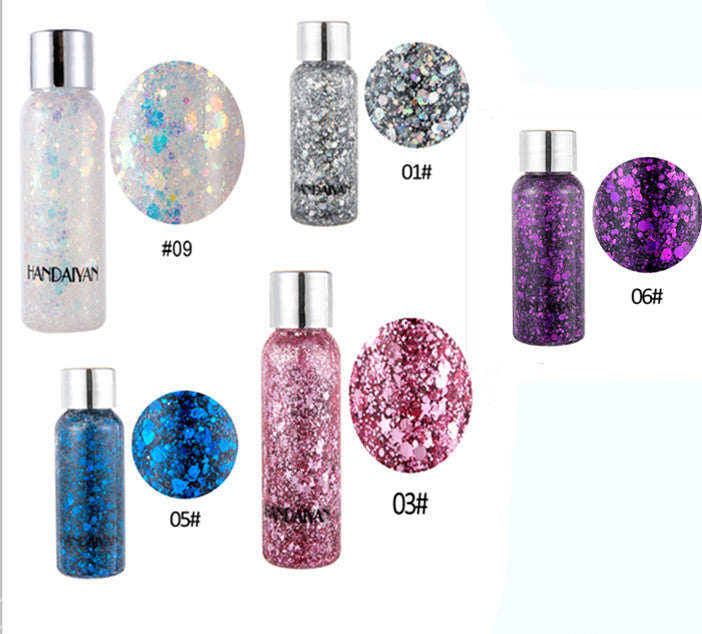 Eye Glitter Nail Hair Body Face Glitter Gel Art Heart Loose Sequins Beauty dealsniper-net 5colors C Set