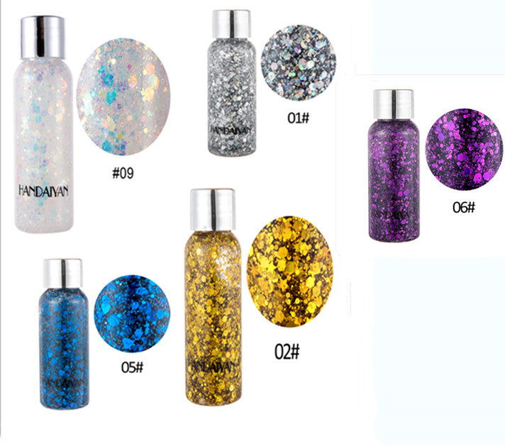 Eye Glitter Nail Hair Body Face Glitter Gel Art Heart Loose Sequins Beauty dealsniper-net 5colors A Set