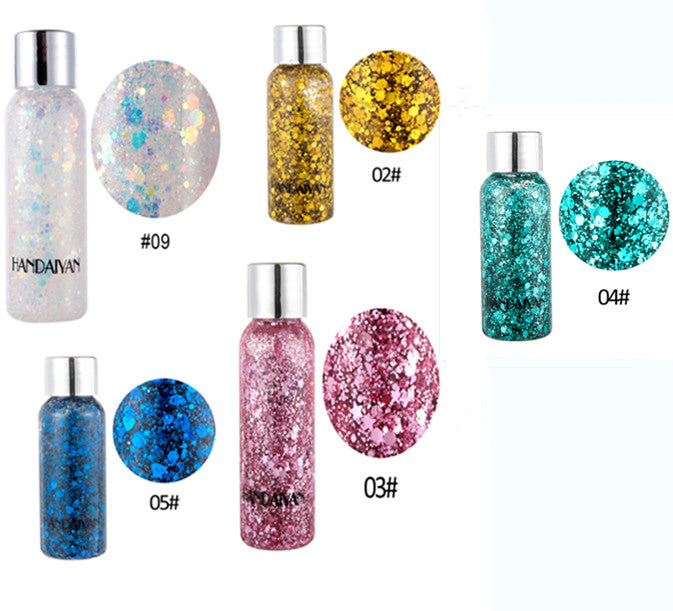 Eye Glitter Nail Hair Body Face Glitter Gel Art Heart Loose Sequins Beauty dealsniper-net 5colors B Set