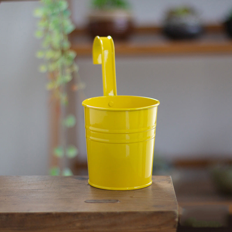 Hanging Flower Pots Garden Pots and Planters Hanger Outdoor Garden dealsniper-net Yellow