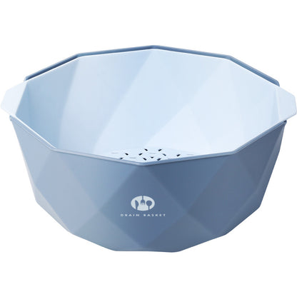 Double-Layer Vegetable Sink Plastic Drain Basket Kitchen DealSniper.net Blue S