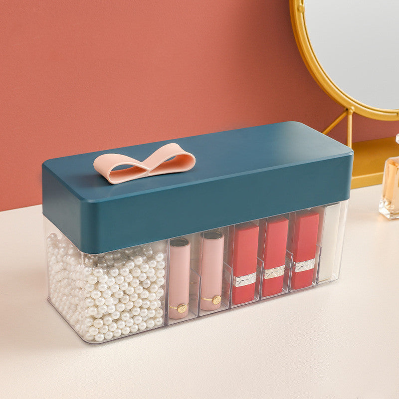 Dust-Proof Shelf Large Capacity Lipstick Storage Box Kids dealsniper-net Blue B