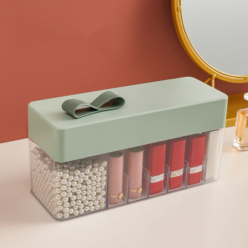 Dust-Proof Shelf Large Capacity Lipstick Storage Box Kids DealSniper.net Light green B