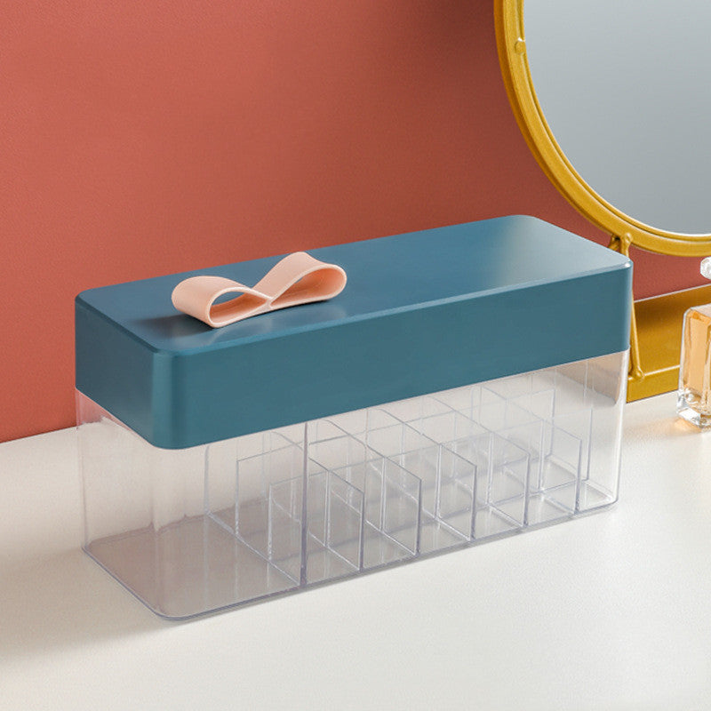 Dust-Proof Shelf Large Capacity Lipstick Storage Box Kids dealsniper-net Blue A