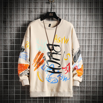 SingleRoad Mens Crewneck Sweatshirt Men Harajuku