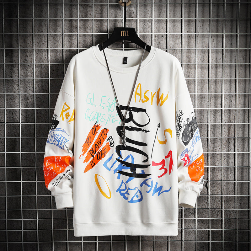 SingleRoad Mens Crewneck Sweatshirt Men Harajuku