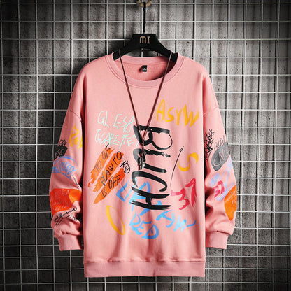 SingleRoad Mens Crewneck Sweatshirt Men Harajuku