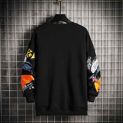 SingleRoad Mens Crewneck Sweatshirt Men Harajuku